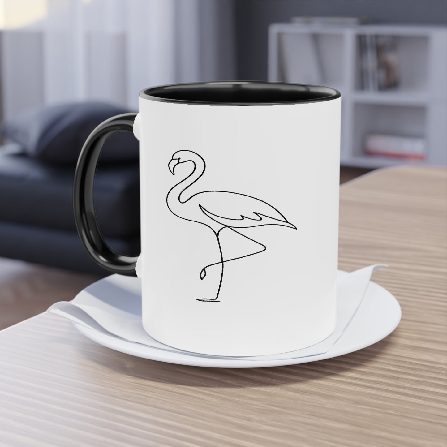 Minimalistische Flamingo Kaffee-Tasse