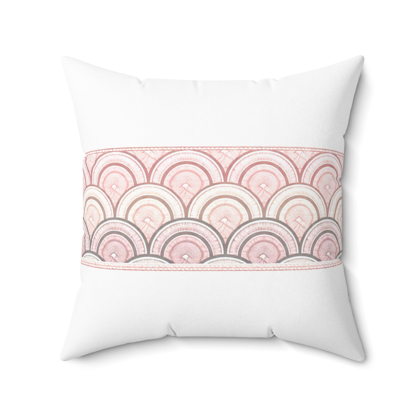 Pink Scallop Dekokissen – Zartes Muschelmuster in Rosé
