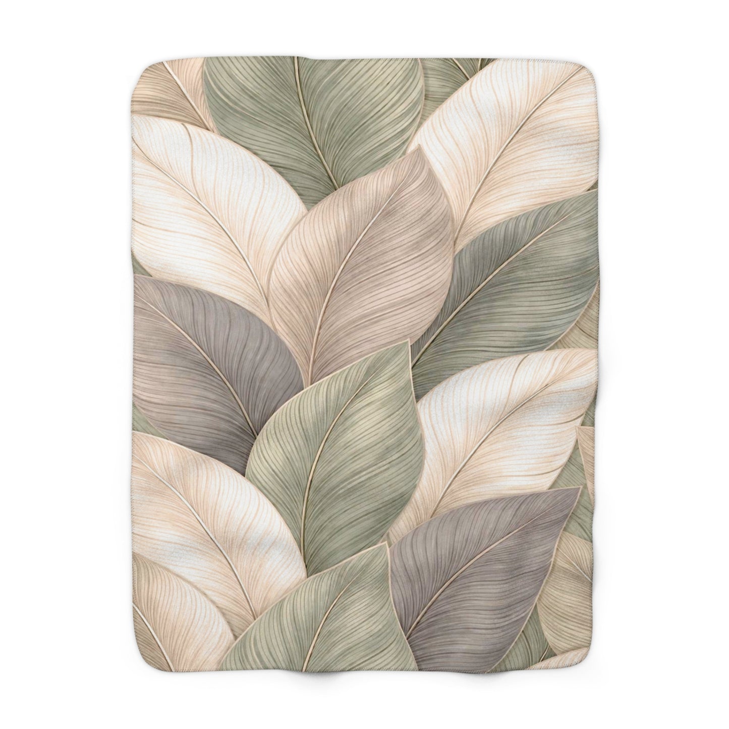 Salbei Leaf Sherpa Decke