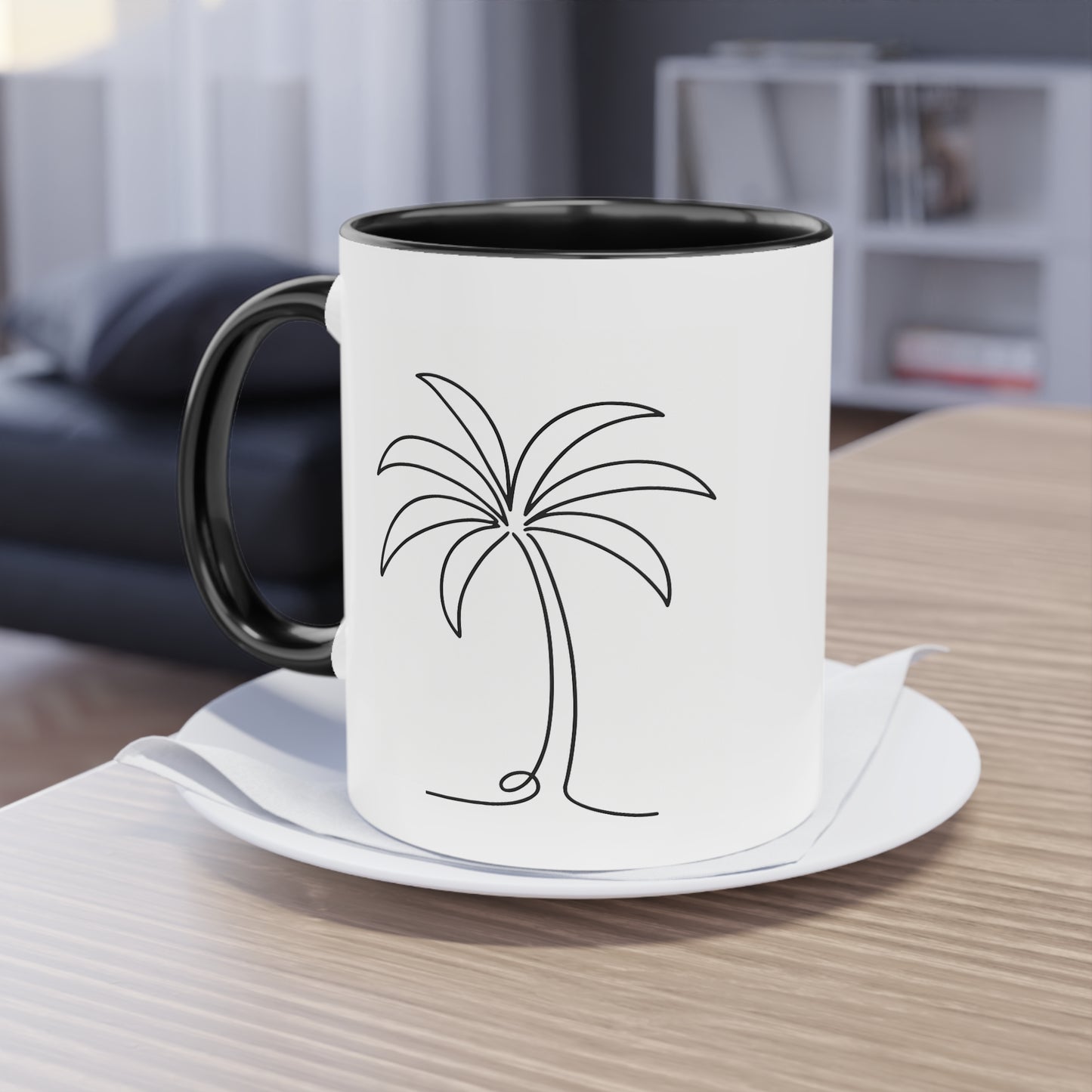 Minimalistische Palmen Kaffee-Tasse