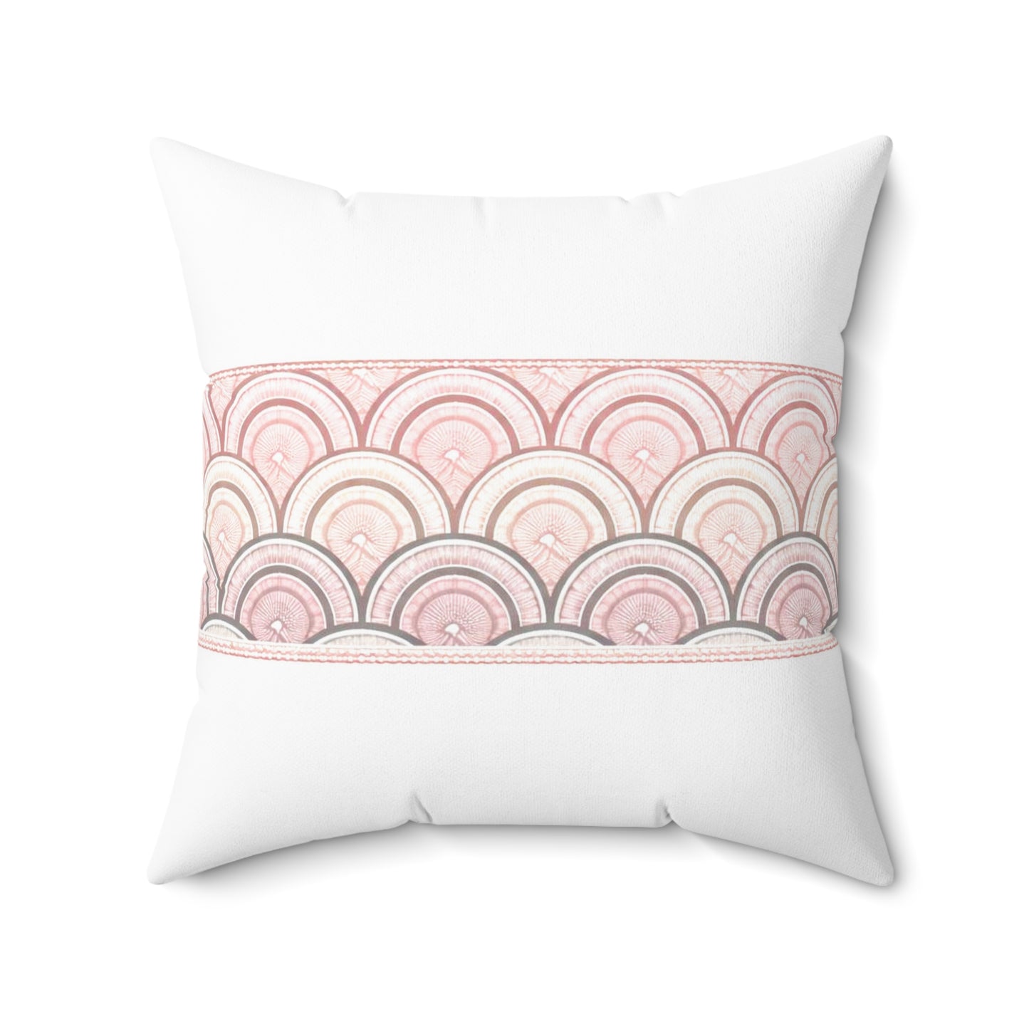 Pink Scallop Dekokissen – Zartes Muschelmuster in Rosé