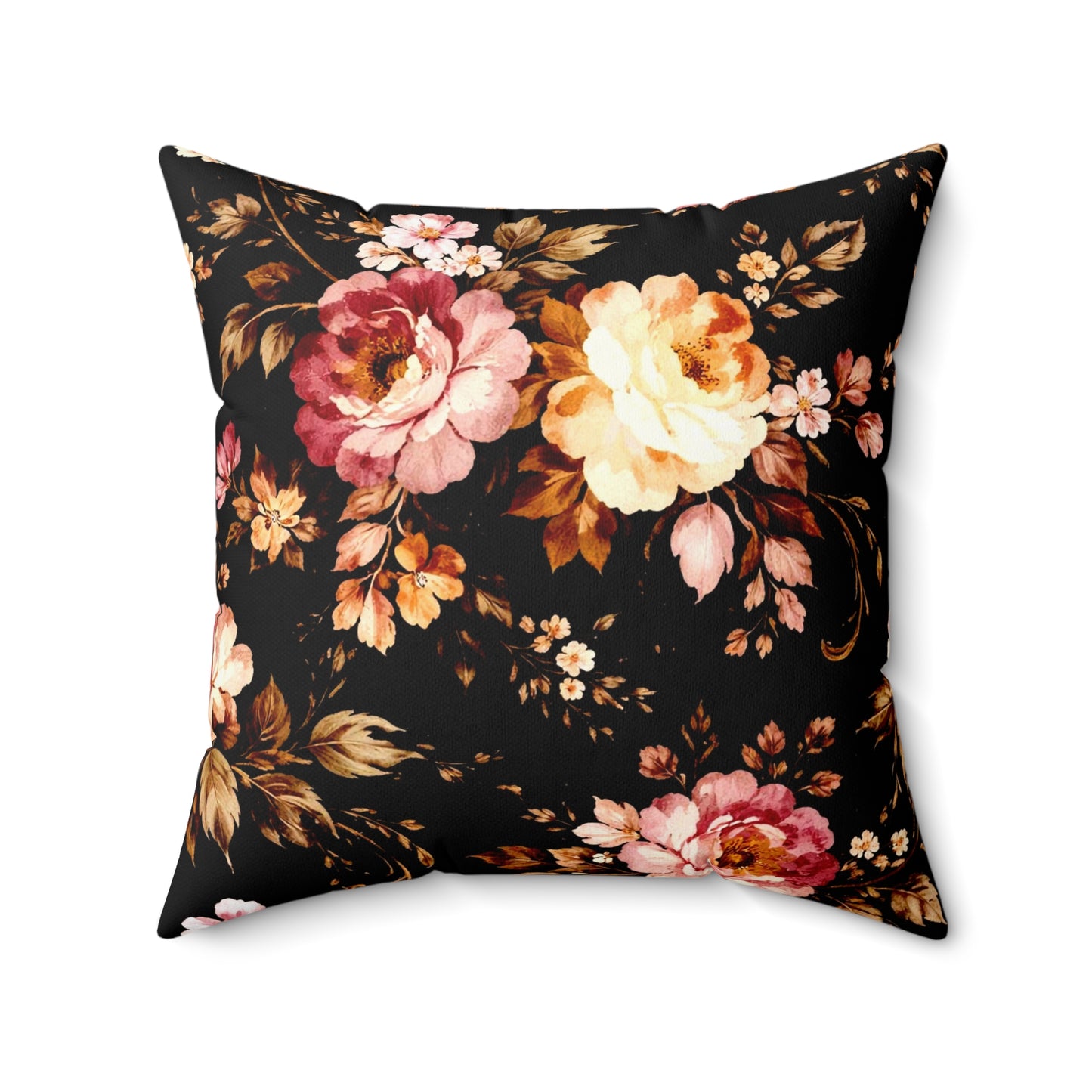 Vintage Black Rose Dekokissen