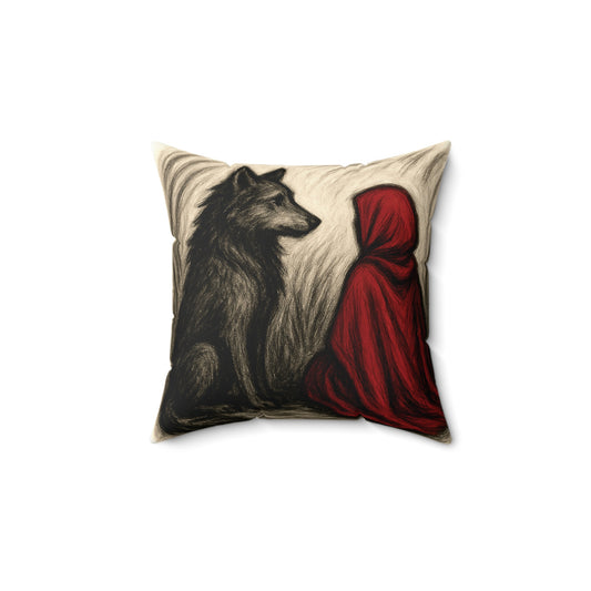 Märchenhaftes Dekokissen  Wolf & Rotkäppchen