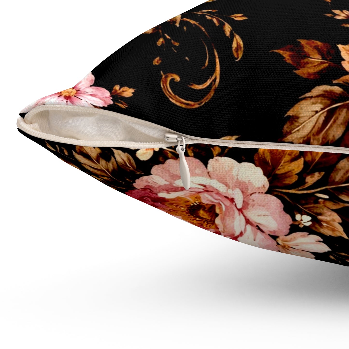 Vintage Black Rose Dekokissen