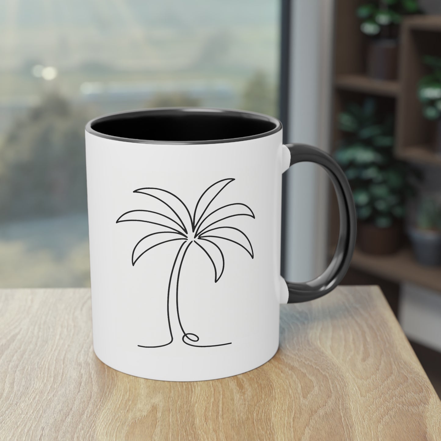 Minimalistische Palmen Kaffee-Tasse