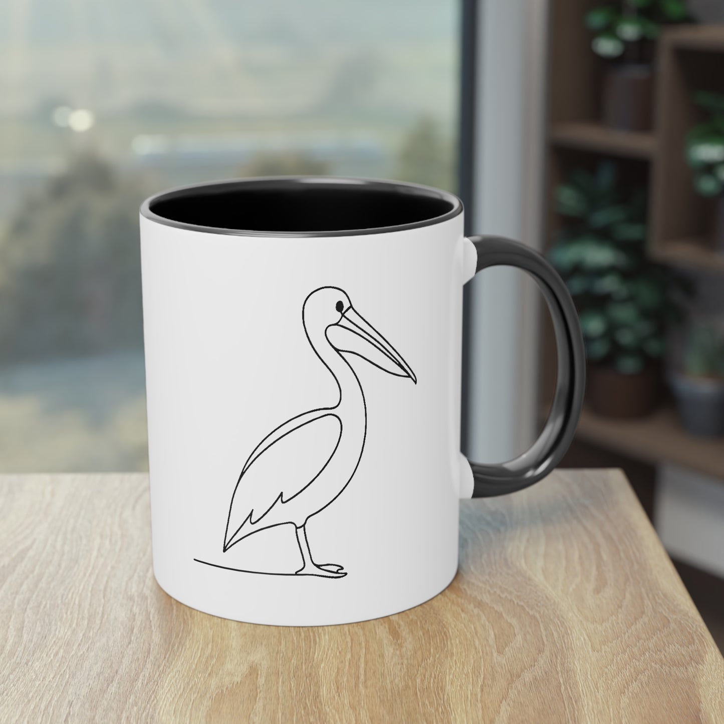 Minimalistische Pelikan Two-Tone Kaffeetasse