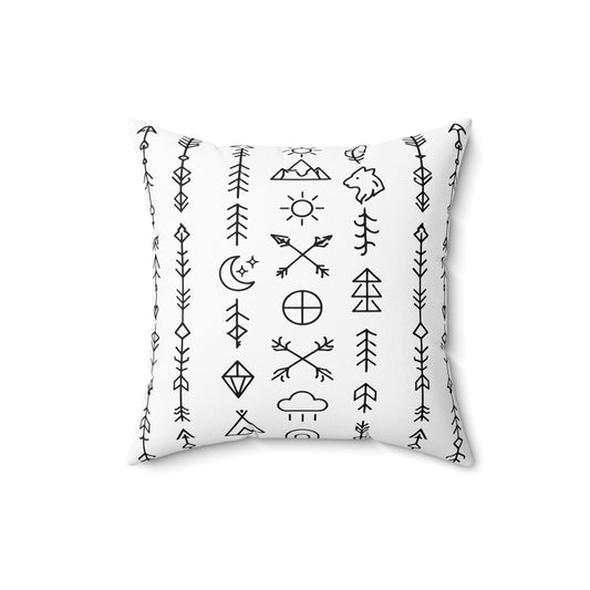 Boho Wolf Symbol Dekokissen