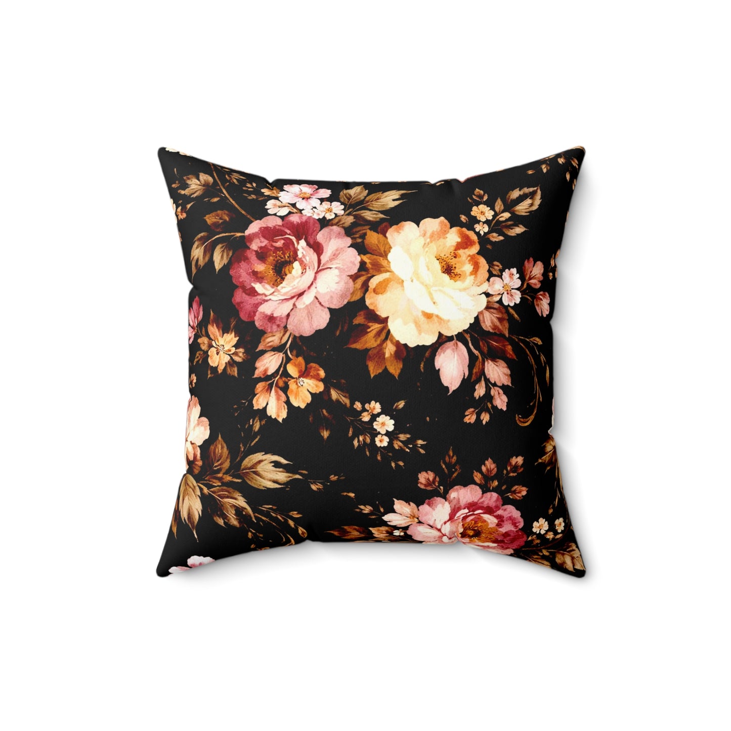 Vintage Black Rose Dekokissen