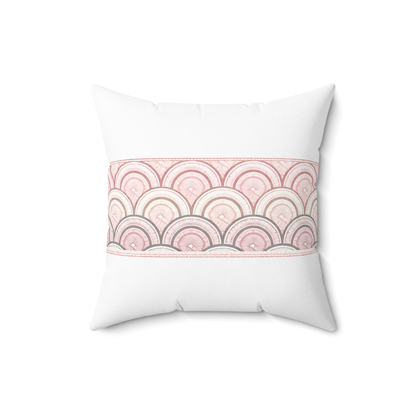 Pink Scallop Dekokissen – Zartes Muschelmuster in Rosé