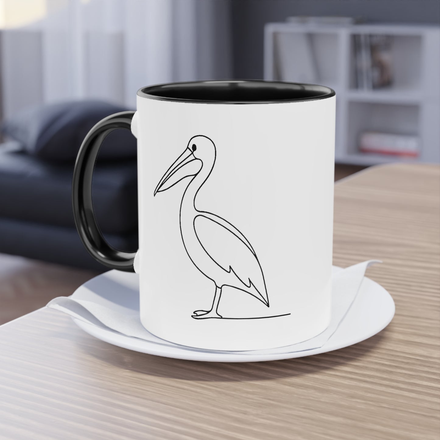 Minimalistische Pelikan Two-Tone Kaffeetasse