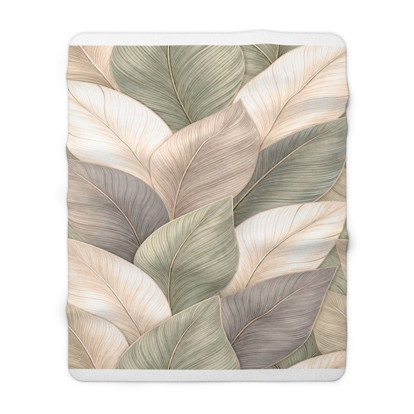 Salbei Leaf Sherpa Decke