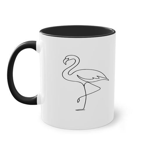 Minimalistische Flamingo Kaffee-Tasse