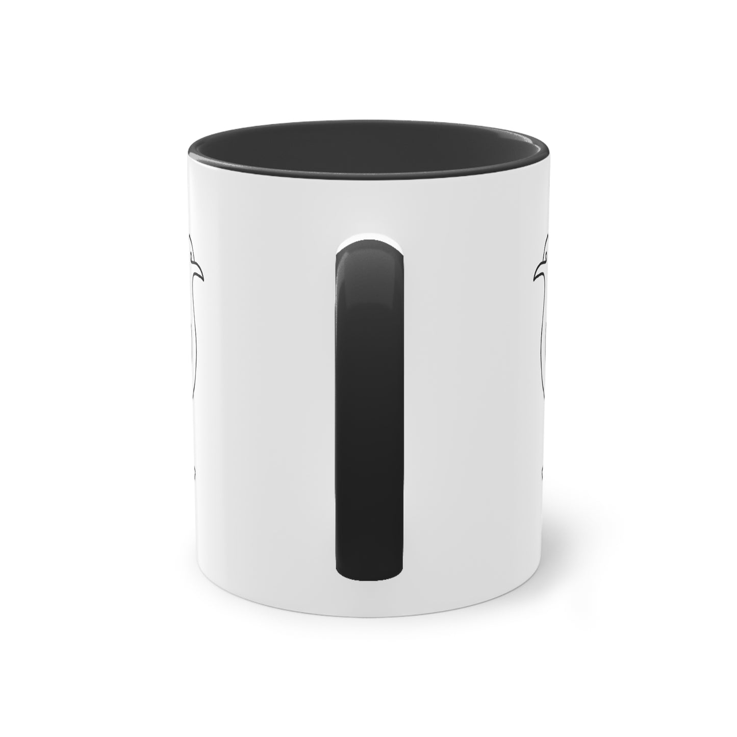 Minimalistische Möwen Two-Tone Kaffeetasse