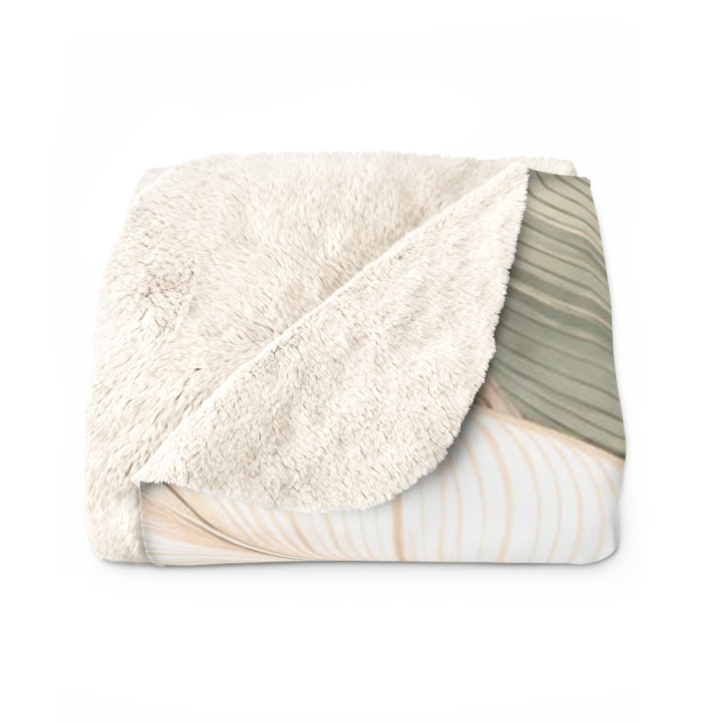 Salbei Leaf Sherpa Decke