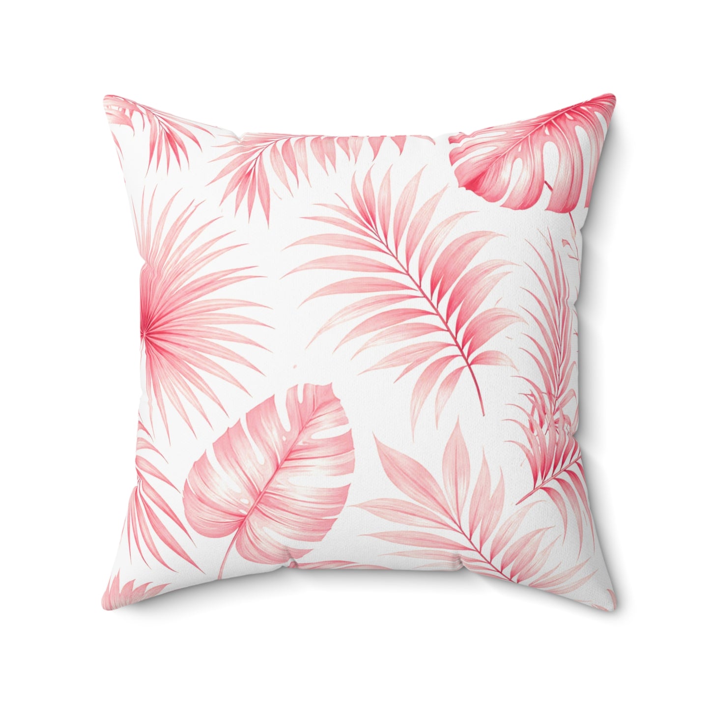 Dekokissen mit rosa Palmblatt-Design