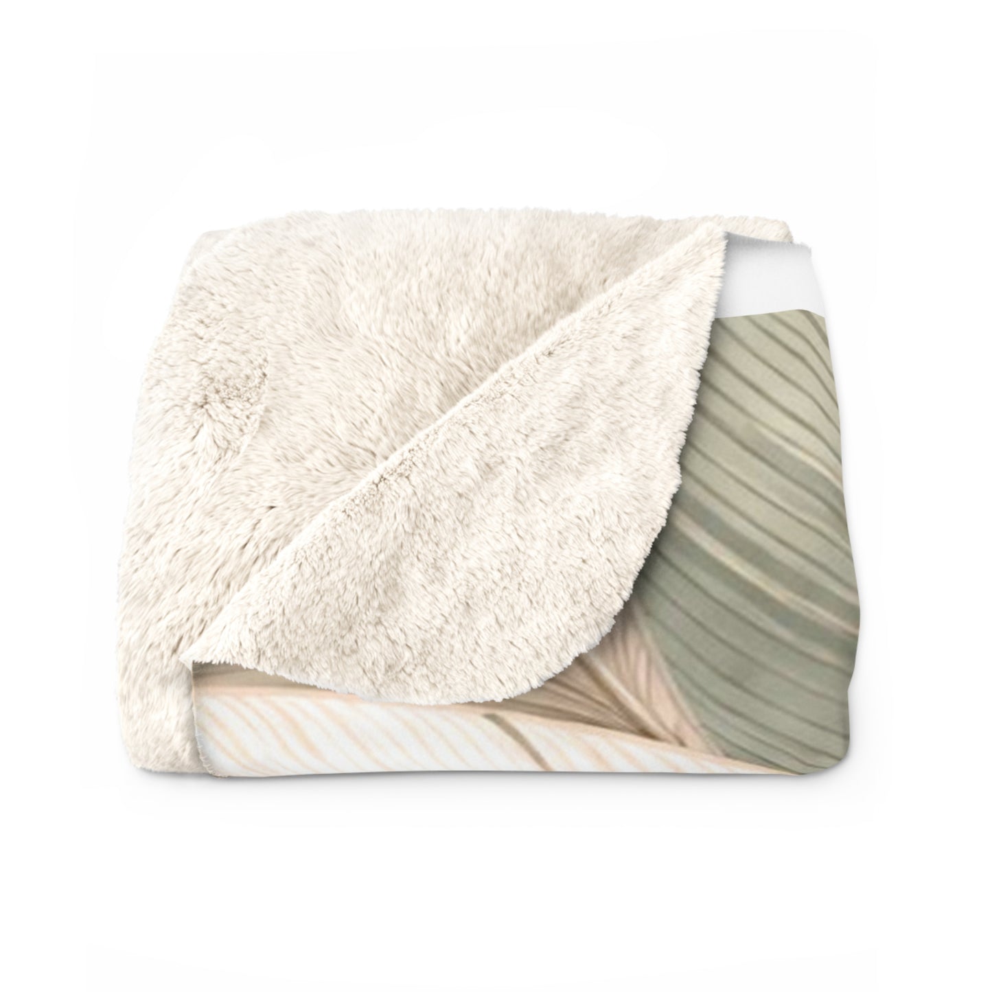 Salbei Leaf Sherpa Decke