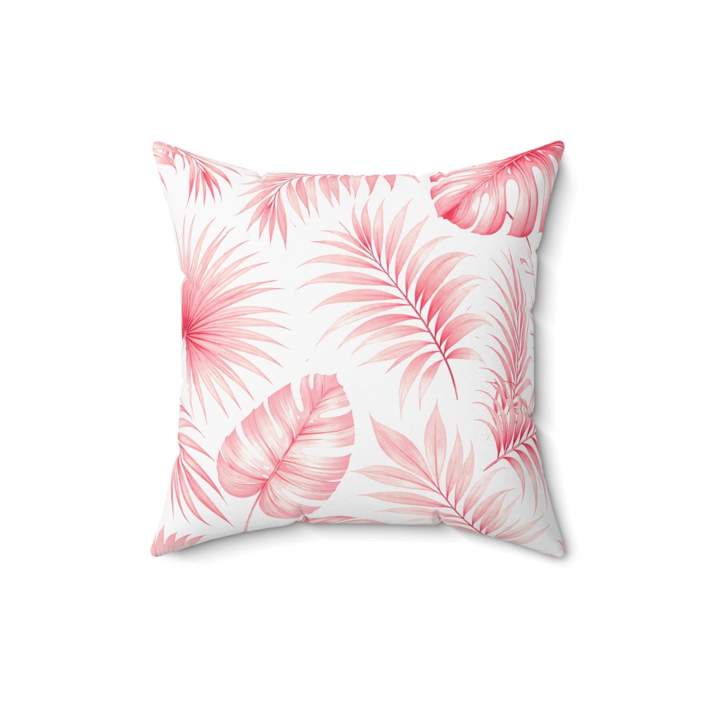 Dekokissen mit rosa Palmblatt-Design