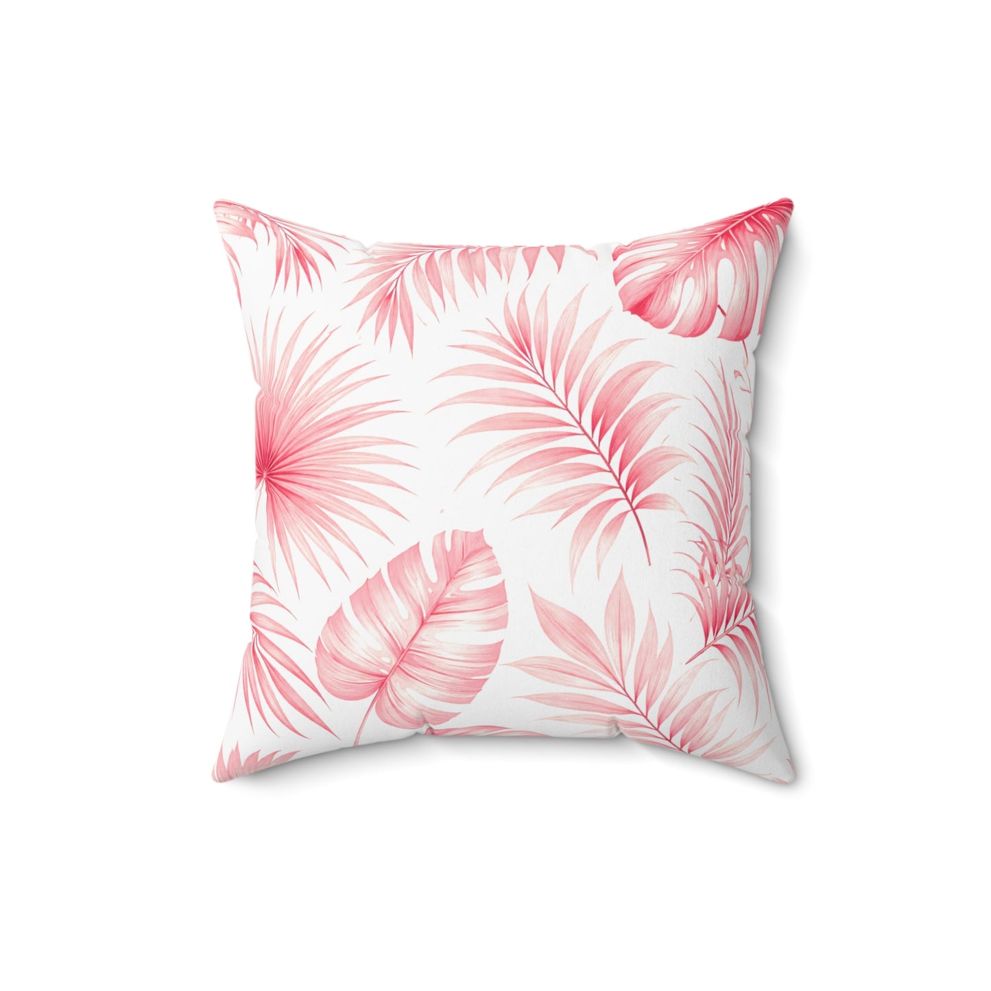 Dekokissen mit rosa Palmblatt-Design