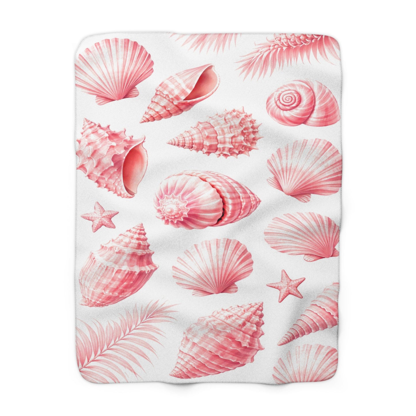Sherpa Fleecedecke mit Muschel-Design