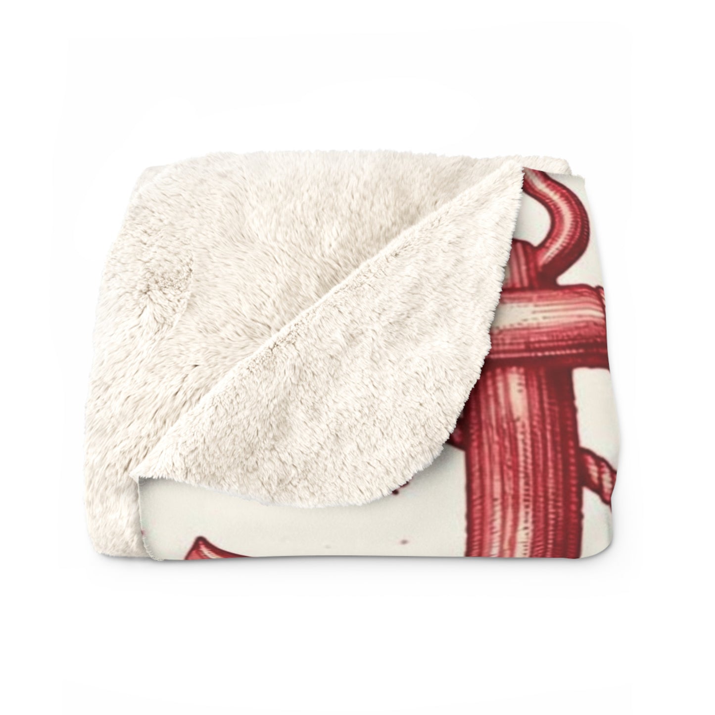 Maritime Anker & Muschel Sherpa Decke