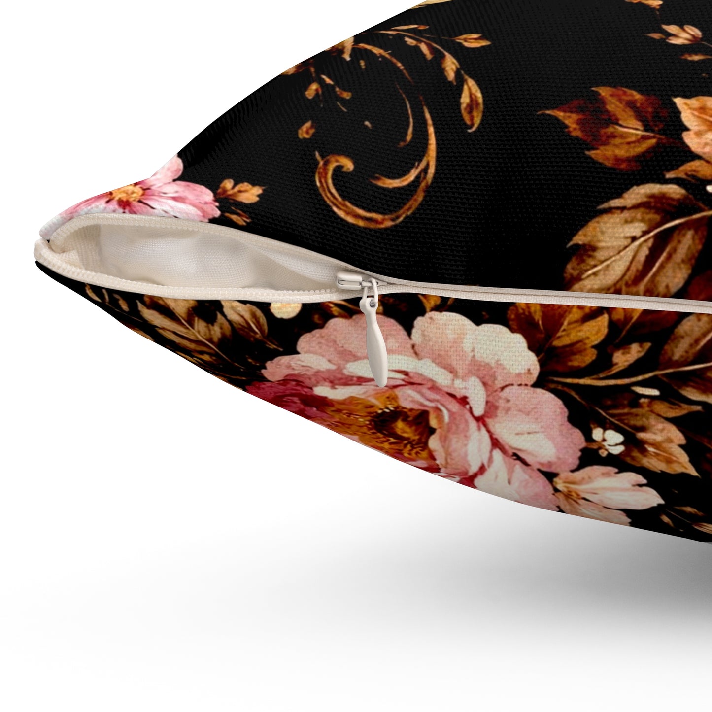 Vintage Black Rose Dekokissen