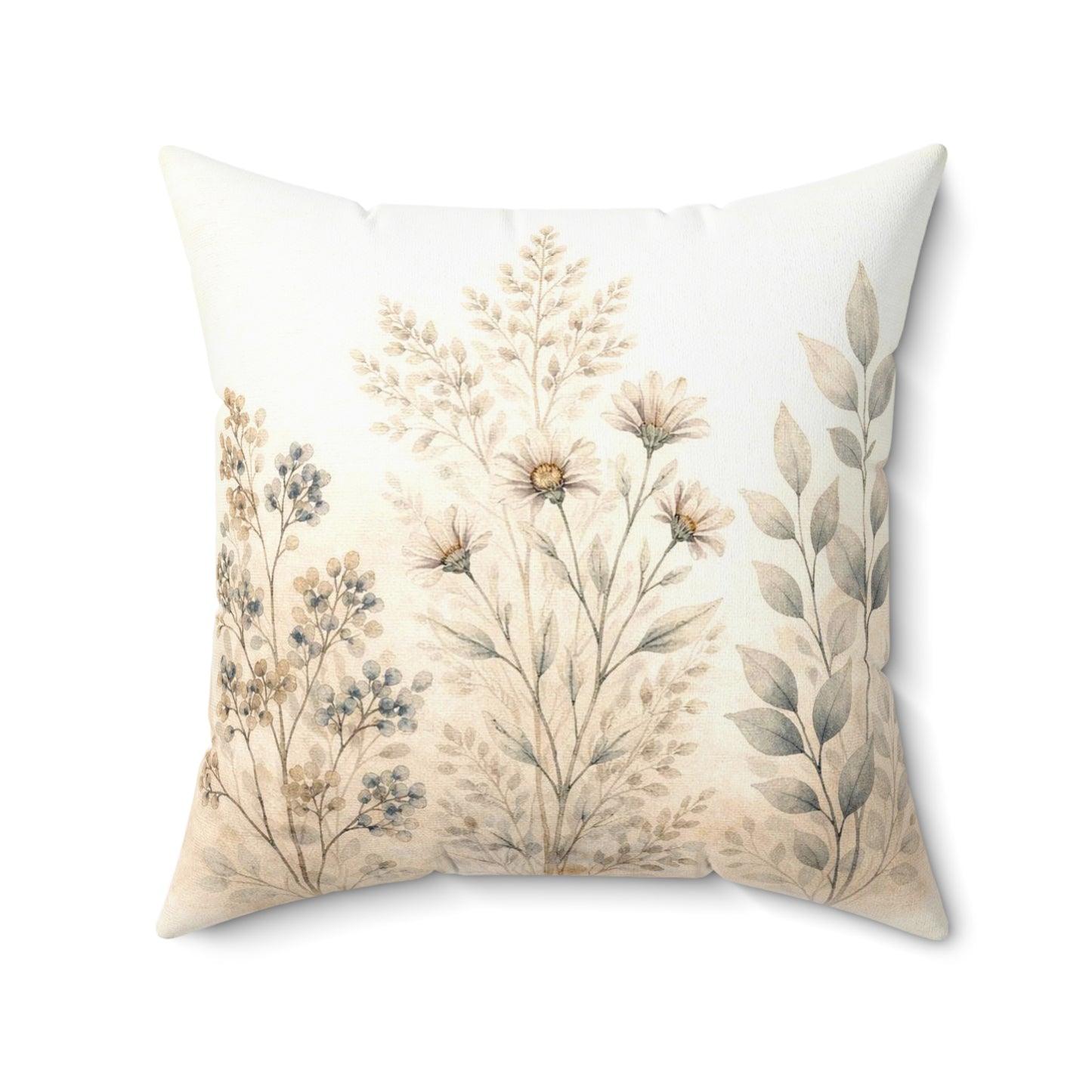 Wildblumen Dekokissen – Zartes Aquarelldesign