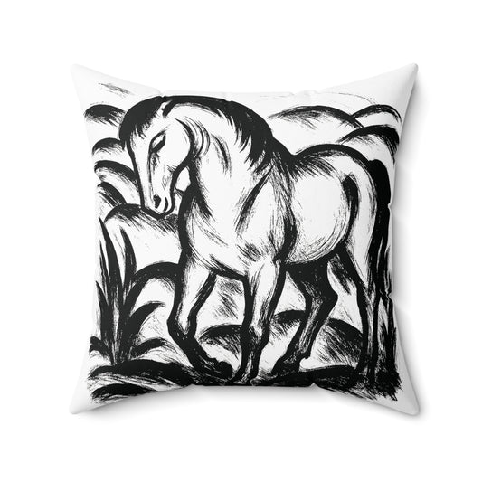 Pferd Dekokissen Minimalistisch